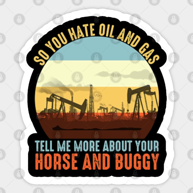 Oil Rig Oil Field Worker Sticker by Atelier Djeka